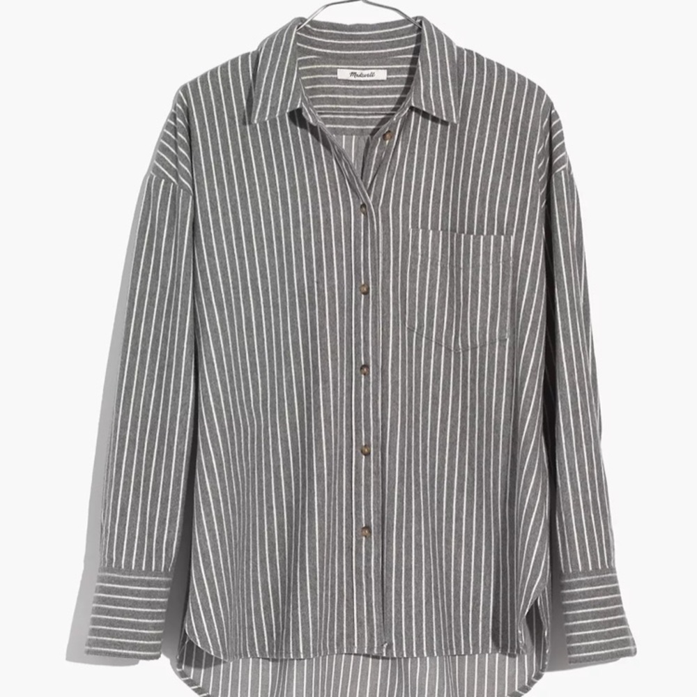 Madewell Flannel Stripe Westward Shirt Size XS